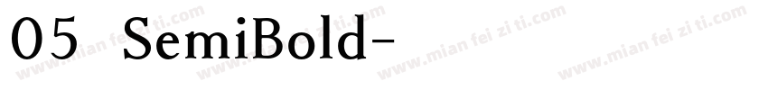 05焚火 SemiBold字体转换